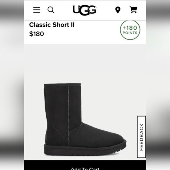 Black Ugg Classic II Short Boots size 6 - Picture 5 of 12